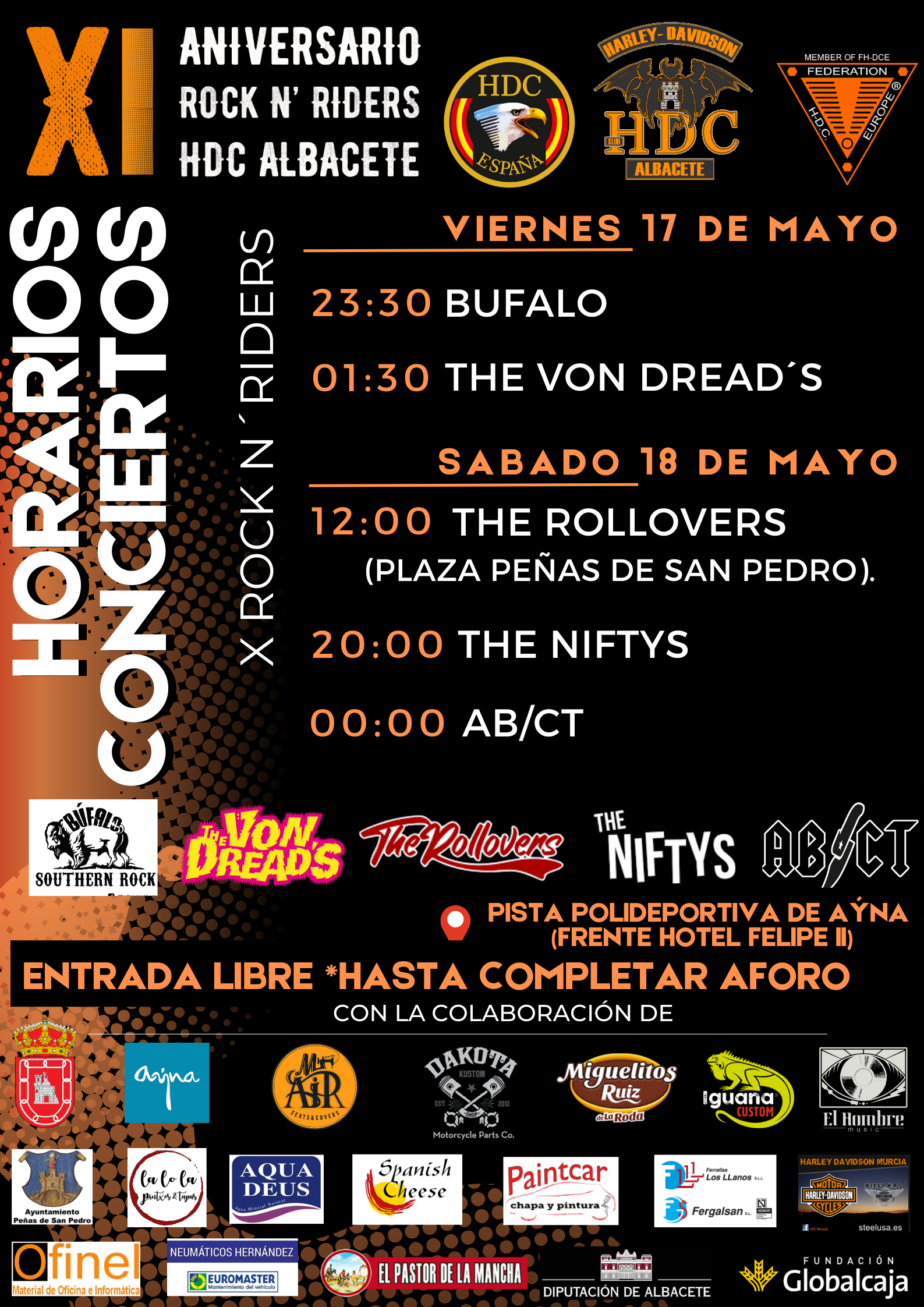 CARTEL MUSICAL XI ROCK N´RIDERS